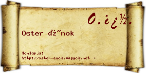 Oster Énok névjegykártya